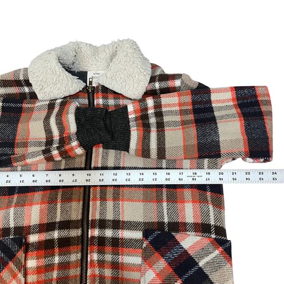 Knox Rose Women's Plaid Zip-Front Bomber Jacket Sherpa Collar Small - Picture 7 of 8
